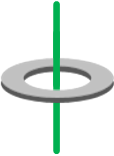 Núcleo Magnético de Ferrita atravesado por un cable